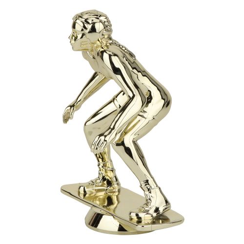5 1/2" Modern Wrestler Female Gold Trophy Figure