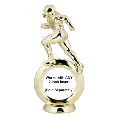 6 1/2" Football Gold Trophy Figure w/Insert Holder #2