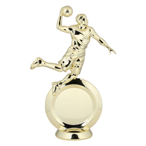 6 3/8" Basketball Gold Trophy Figure w/Insert Holder