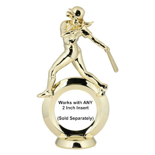 6 1/4" Softball Gold Trophy Figure w/Insert Holder #2