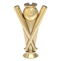 7" Gold Crossed Bats Baseball Riser