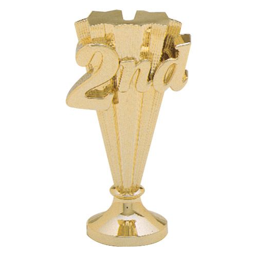 Gold 5 1/2" 2nd Place Trophy Riser