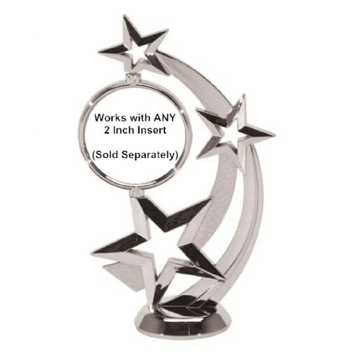 6 1/2" Spinning Astro Star Silver Trophy Figure #2