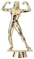 5 5/8" Bodybuilder Female Gold Trophy Figure