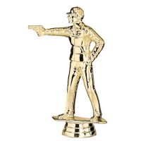 5 1/2" Civilian w/ Pistol Gold Trophy Figure