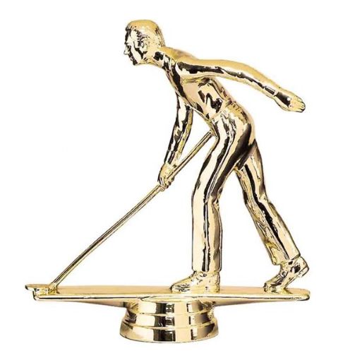 4 3/4" Shuffleboard Male Gold Trophy Figure