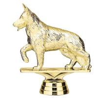4" German Shepard Gold Trophy Figure