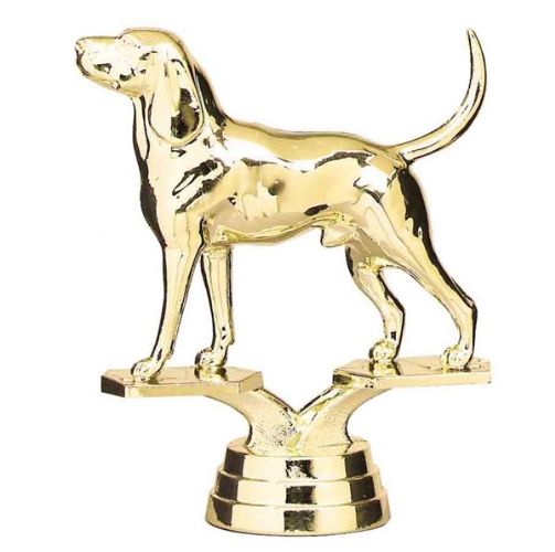 4" Hunting Dog Gold Trophy Figure