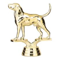 4" Hunting Dog Gold Trophy Figure