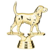 3 7/8" Beagle Dog Gold Trophy Figure