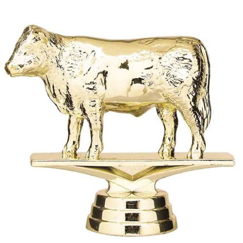 3 3/8" Hereford Steer Gold Trophy Figure