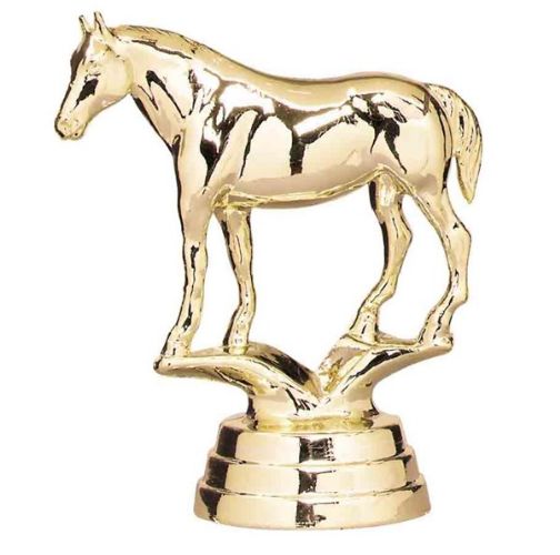 2 3/4" Western Horse No Saddle Trophy Figure Gold