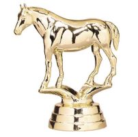 2 3/4" Western Horse No Saddle Trophy Figure Gold