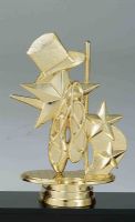 5 1/2" Gold Dance 3 Star Trophy Figure