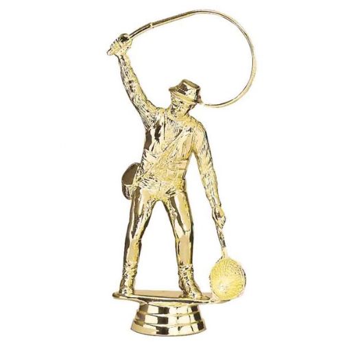 6 1/2" Fisherman with Pole Trophy Figure Gold