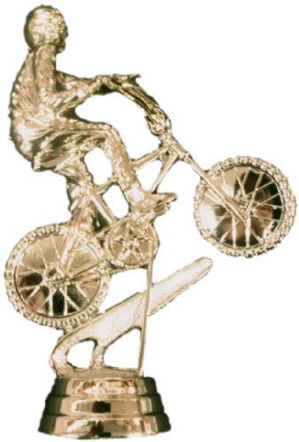 4 3/4" BMX Bike Gold Trophy Figure
