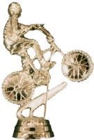 4 3/4" BMX Bike Gold Trophy Figure
