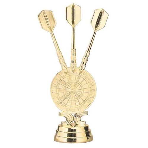 Gold 4 3/4" Triple Dart & Board Trophy Figure