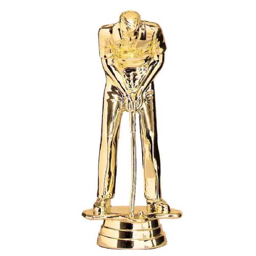 5 1/4" Golfer Male Putting Trophy Figure Gold