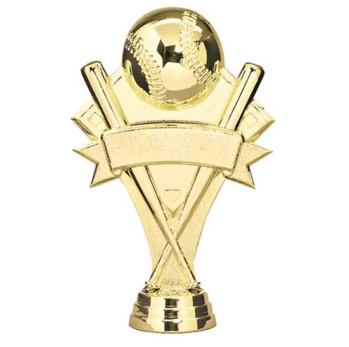 5 1/2" Baseball Blank Banner Gold Trophy Figure