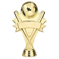 5 1/2" Baseball Blank Banner Gold Trophy Figure