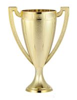 Gold 4 7/8" Plastic Loving Series Trophy Cup