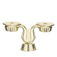 2 1/2" Gold Double Trophy Riser