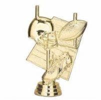 4 3/4" Football Theme Trophy Figure Gold