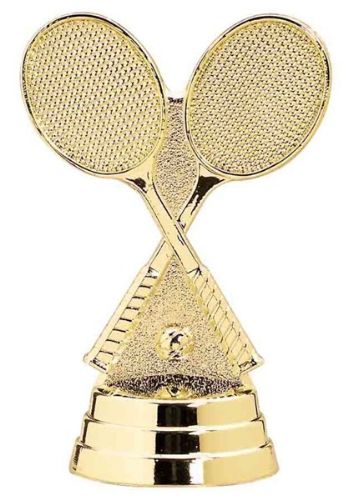 3" Tennis Crossed Racquets Gold Trophy Figure