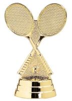 3" Tennis Crossed Racquets Gold Trophy Figure