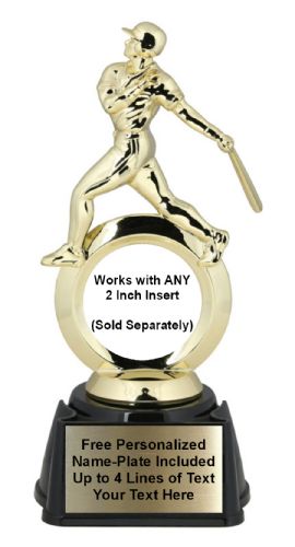 8 1/2" Preassembled Baseball Trophy w/Insert Holder #2