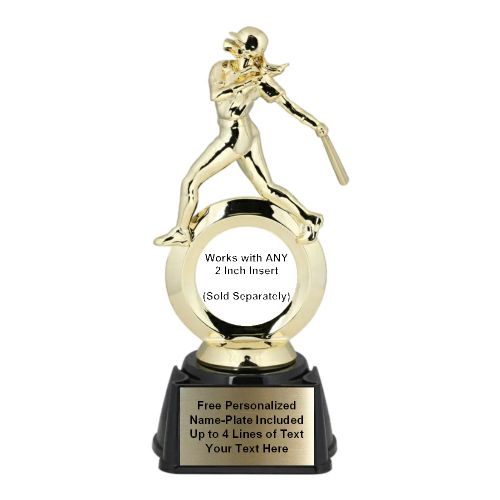 8 1/2" Preassembled Softball Trophy w/Insert Holder #2