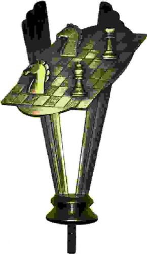 5 1/4" Metal Chess Gold Trophy Figure