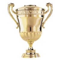 Gold 7 3/4" European Chalice Series Plastic Trophy Cup