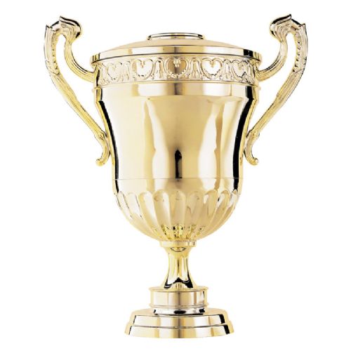 Gold 8 3/4" European Chalice Series Plastic Trophy Cup