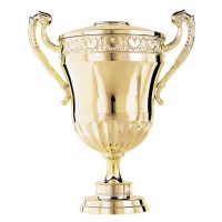 Gold 8 3/4" European Chalice Series Plastic Trophy Cup