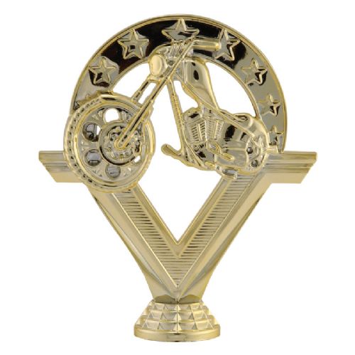 5 3/8" Chopper Motorcycle Gold Trophy Figure
