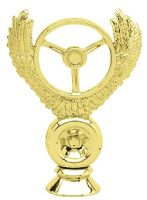 4 3/4" Gold Winged Wheel Trophy Figure