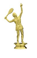 4 1/2" Female Tennis Trophy Figure Gold