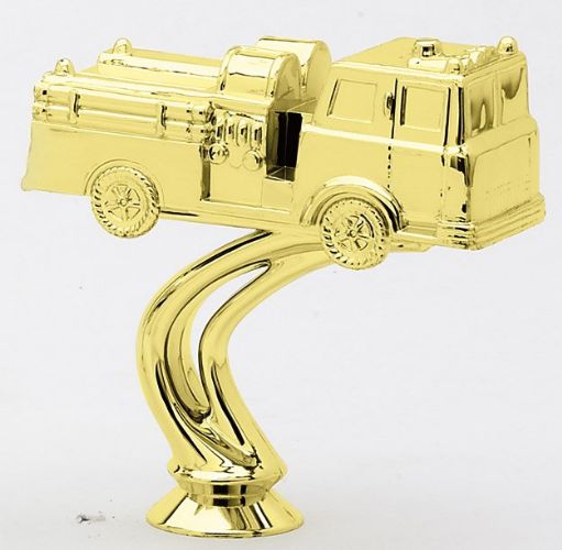4" Fire Pumper Trophy Figure Gold