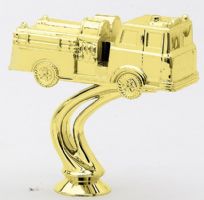 4" Fire Pumper Trophy Figure Gold