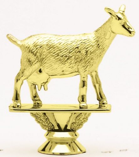 4" Dairy Goat Gold Trophy Figure