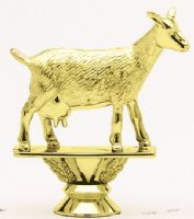 4" Dairy Goat Gold Trophy Figure