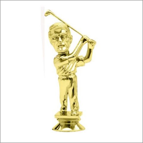 4 1/2" Comic Golfer Male Trophy Figure Gold