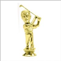 4 1/2" Comic Golfer Male Trophy Figure Gold
