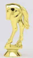 3 3/4" Horses Rear Trophy Figure Gold