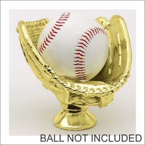 4 1/4" Baseball Glove - Ball Holder Gold Trophy Figure