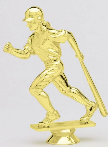 5 1/2" Female Bat Down Gold Trophy Figure