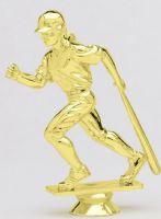 5 1/2" Female Bat Down Gold Trophy Figure