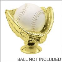 5" Softball Glove - Ball Holder Gold Trophy Figure
